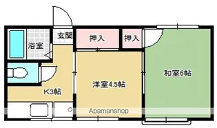 ハイツ・マツオカ【1階】の間取り