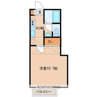 ソレアードK【203号室】の間取り