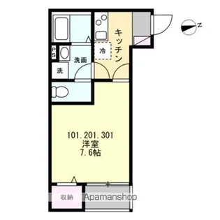ベイルーム湘南台北【1階】の間取り