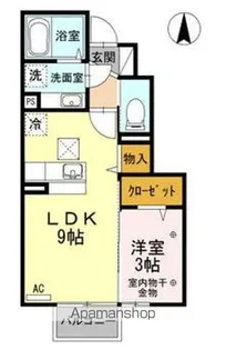 ブルーシエル B【1階】の間取り