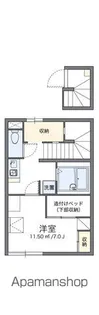 レオパレスUMEBACHI【208号室】の間取り