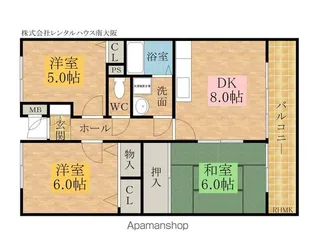 オリーブ南上町【103号室】の間取り