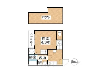 グランビル上小田井【106号室】の間取り