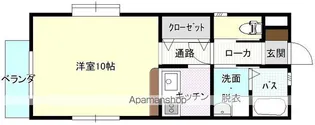 らふぃーね和【301号室】の間取り