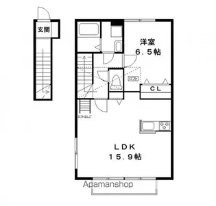 グリーンリーブス南流山【203号室号室】の間取り