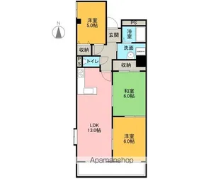 ユートピアタウン北館【3階】の間取り