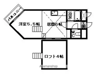 シャトー中の島【3階】の間取り