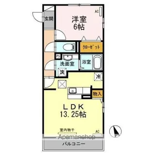1LDKの間取り画像
