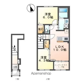 (仮)スターテラスⅡ東川口【2階】の間取り