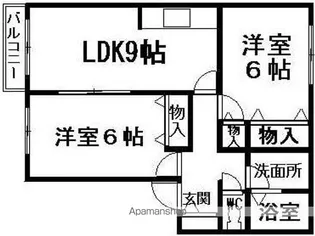 クリスタルパレスC【2階】の間取り