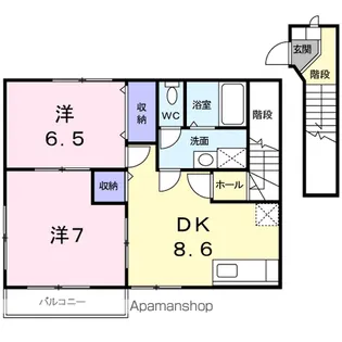 ブルックハイツⅢ【2階】の間取り