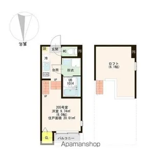 ルキシオン名古屋南【1階】の間取り