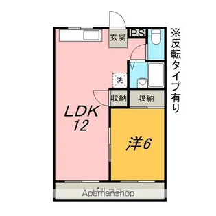 メゾン東矢島【201号室】の間取り