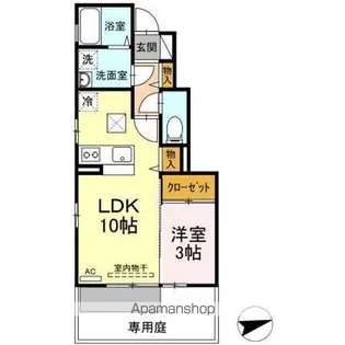 ルーチェ山内・【1階】の間取り