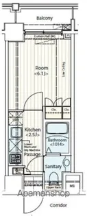 ドゥーエ新富町【4階】の間取り