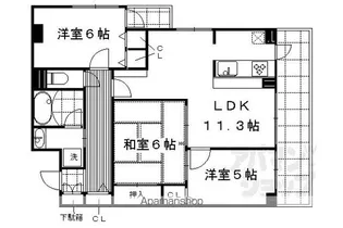 ルイシャトレ二条城【303号室】の間取り