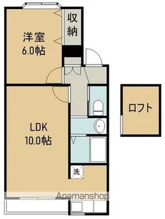 キャステール砂押Ⅰ【206号室】の間取り