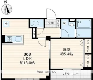 メイソンズ ガーデン【303号室号室】の間取り
