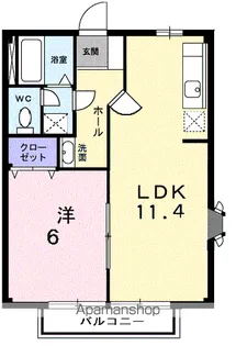 サニーフラットⅠ【2階】の間取り