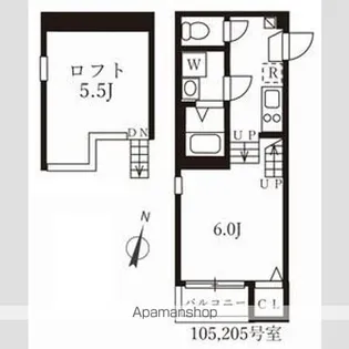 ハーモニーテラス切戸町【2階】の間取り