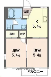 カサベリート【203号室】の間取り