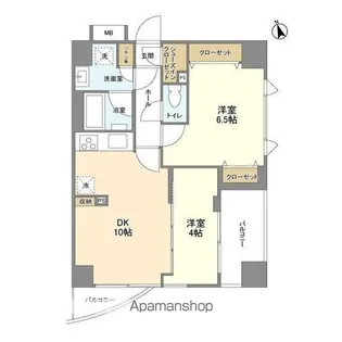 パークフラッツ芝浦【9階】の間取り