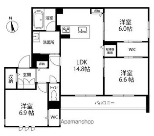 ポルターナⅡ【3階】の間取り
