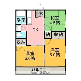 ドミール姫子C棟【201号室】の間取り