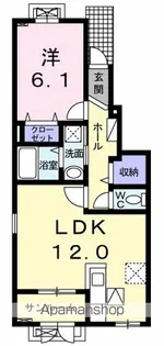 クラウディアB【1階】の間取り