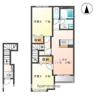 ビバリー【202号室】の間取り