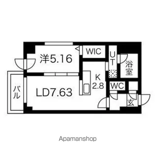 S-RESIDENCE近代美術館前【5階】の間取り
