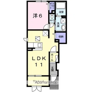 リヴェール Ⅱ【1階】の間取り