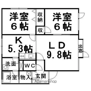パークサイドふじ【207号室】の間取り