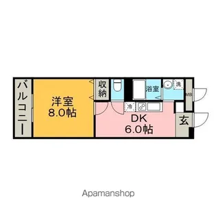 アンプルールベトン筑紫通り【4階】の間取り