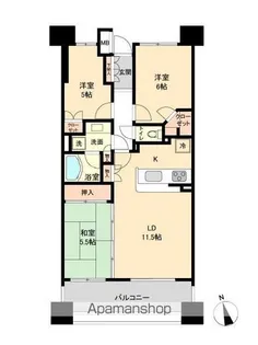 ドゥーエ仙台イースト【9階】の間取り