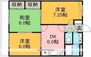 エバンストンハイツ【3階】の間取り