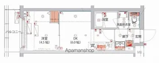 東京都新宿区北新宿1丁目【マンション】の間取り