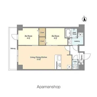 コンフォリア西尾久【9階】の間取り
