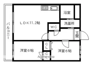 アーデルコート岩崎台【2階】の間取り