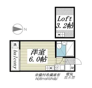 エクセル市川【106号室】の間取り