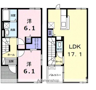 タカヴィレ【1階】の間取り