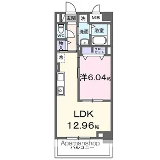 メルベージュ久留米【1階】の間取り