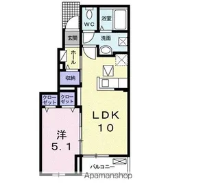 アヴォンリー上天神Ⅱ【1階】の間取り