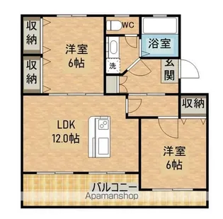 第一都成ハイツ【301号室】の間取り