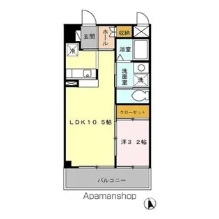カーサコモダ新舞子 B【1階】の間取り