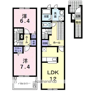 CottonHills Ⅱ【2階】の間取り