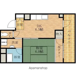 サンピア久米田【6階】の間取り