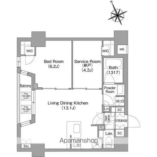 コンフォリア中葛西【4階】の間取り