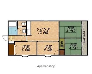 レジデンス中川【4階】の間取り