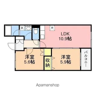 ヴィラ城所【2階】の間取り